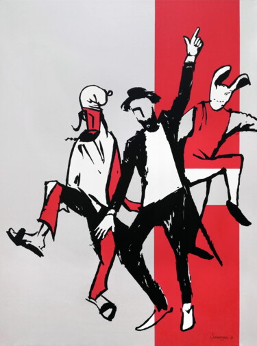 Pintura intitulada "Dancers don't need…" por Evgen Semenyuk, Obras de arte originais, Acrílico