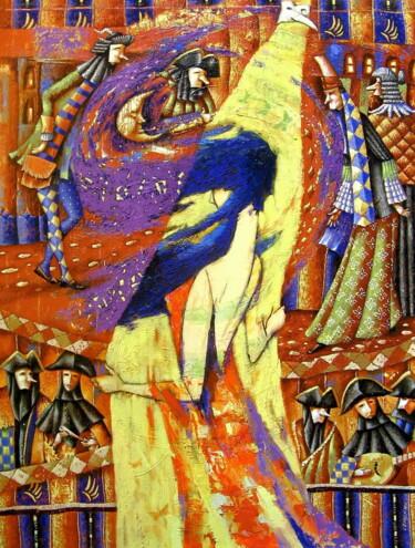Картина под названием "Venice Carnival" - Evgen Semenyuk, Подлинное произведение искусства, Масло
