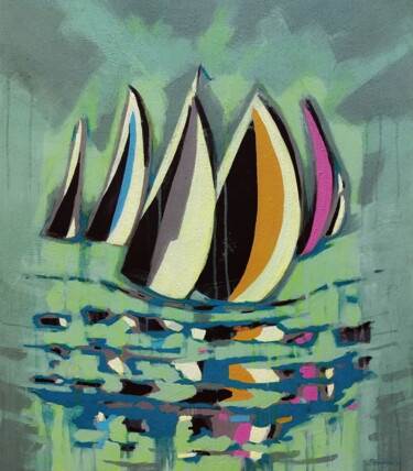 Pintura intitulada "Colors of the Wind" por Evgen Semenyuk, Obras de arte originais, Acrílico