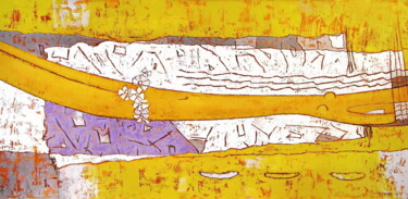 Картина под названием "Sleeping in Golden…" - Evgen Semenyuk, Подлинное произведение искусства, Масло