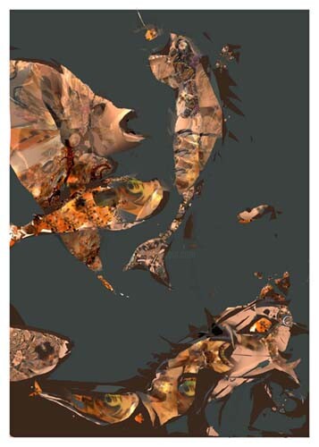 Digital Arts titled "Underwater 2" by Semih Oktay, Original Artwork