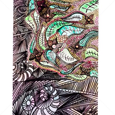 "Pattern" başlıklı Tablo Semihaoner tarafından, Orijinal sanat, Mürekkep