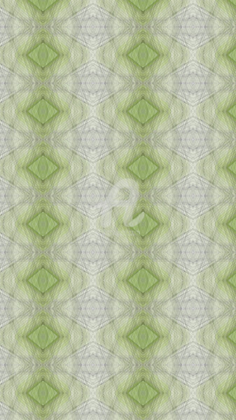 Artes digitais intitulada "Green pattern" por Semihaoner, Obras de arte originais, Pintura digital