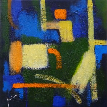 Painting titled "Under title" by Claudio Semino, Original Artwork, Oil Mounted on Wood Panel