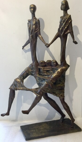 Sculpture titled "The Walk" by Semion Rabinkov, Original Artwork, Bronze