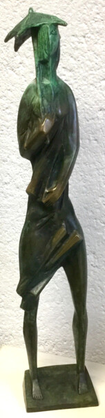 Sculptuur getiteld "The rain" door Semion Rabinkov, Origineel Kunstwerk, Bronzen