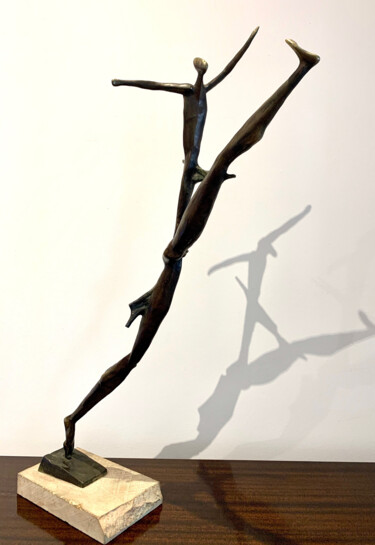 Escultura intitulada "THE JUMP" por Semion Rabinkov, Obras de arte originais, Bronze