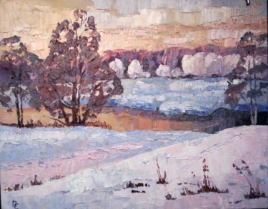Картина под названием "Зимняя речка" - Орест, Подлинное произведение искусства