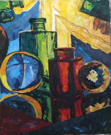 Картина под названием "Отражение света в ц…" - Орест, Подлинное произведение искусства, Масло