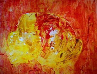 Peinture intitulée "Fleur volcanique" par Sena, Œuvre d'art originale