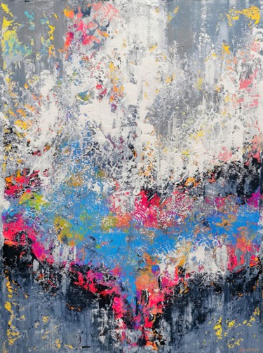 Картина под названием "Abstract 1189" - Alex Senchenko, Подлинное произведение искусства, Акрил Установлен на Деревянная рам…