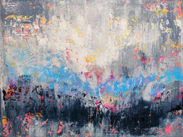 Картина под названием "Abstract 1190" - Alex Senchenko, Подлинное произведение искусства, Акрил Установлен на Деревянная рам…