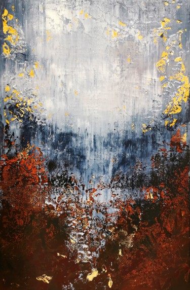 Картина под названием "Abstract 1208" - Alex Senchenko, Подлинное произведение искусства, Акрил Установлен на Деревянная рам…