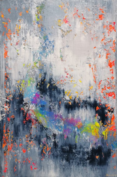 Картина под названием "Abstract 1211" - Alex Senchenko, Подлинное произведение искусства, Акрил Установлен на Деревянная рам…