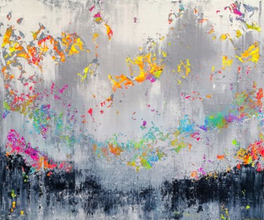 Картина под названием "Abstract 2104" - Alex Senchenko, Подлинное произведение искусства, Акрил Установлен на Деревянная рам…