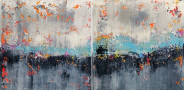 Abstract 2145 Painting titled "Abstract 2145" by Alex Senchenko, Original Art, Acrylic Mounted on Stretcher frame
