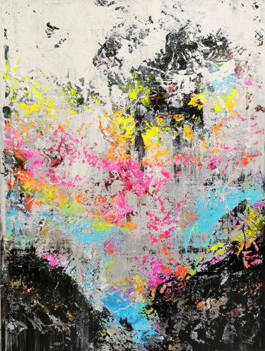 Картина под названием "Abstract 2154" - Alex Senchenko, Подлинное произведение искусства, Акрил Установлен на Деревянная рам…
