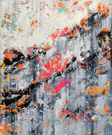 Картина под названием "Abstract 2221" - Alex Senchenko, Подлинное произведение искусства, Акрил Установлен на Деревянная рам…