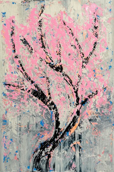 Картина под названием "Abstract 2229" - Alex Senchenko, Подлинное произведение искусства, Акрил Установлен на Деревянная рам…