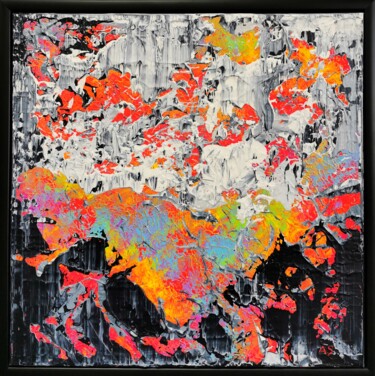 Картина под названием "Abstract 2243" - Alex Senchenko, Подлинное произведение искусства, Акрил Установлен на Деревянная рам…
