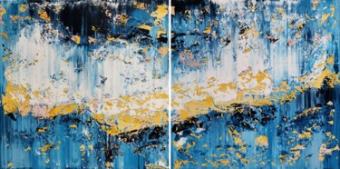 Картина под названием "Abstract 2257" - Alex Senchenko, Подлинное произведение искусства, Акрил Установлен на Деревянная рам…