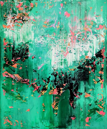 Картина под названием "Abstract 2261" - Alex Senchenko, Подлинное произведение искусства, Акрил Установлен на Деревянная рам…
