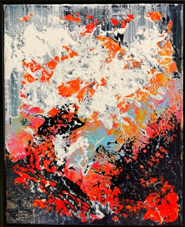 Painting titled "Abstract 2264" by Alex Senchenko, Original Artwork, Acrylic Mounted on Wood Stretcher frame