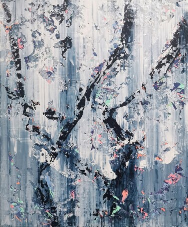 Ζωγραφική με τίτλο "Abstract 2275" από Alex Senchenko, Αυθεντικά έργα τέχνης, Ακρυλικό Τοποθετήθηκε στο Ξύλινο φορείο σκελετό