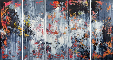 Картина под названием "Abstract 22123" - Alex Senchenko, Подлинное произведение искусства, Акрил Установлен на Деревянная ра…