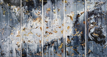 Картина под названием "Abstract 22126" - Alex Senchenko, Подлинное произведение искусства, Акрил Установлен на Деревянная ра…