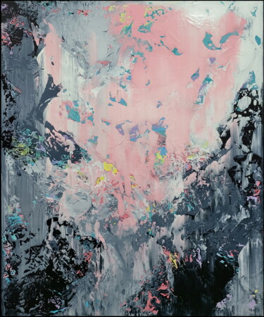 Картина под названием "Abstract 22130" - Alex Senchenko, Подлинное произведение искусства, Акрил Установлен на Деревянная ра…