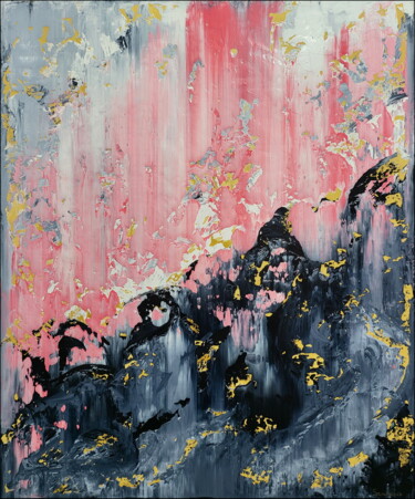 Картина под названием "Abstract 22140" - Alex Senchenko, Подлинное произведение искусства, Акрил Установлен на Деревянная ра…