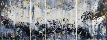Картина под названием "Abstract 22153" - Alex Senchenko, Подлинное произведение искусства, Акрил Установлен на Деревянная ра…