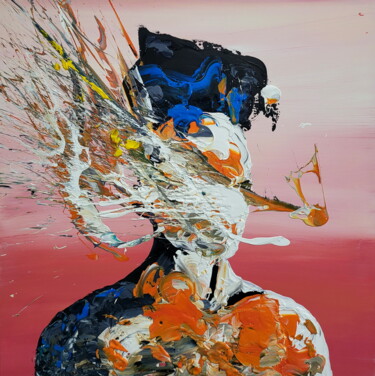 Картина под названием "Persona YB2304" - Alex Senchenko, Подлинное произведение искусства, Акрил Установлен на Деревянная ра…