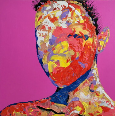 Картина под названием "Persona YB2306" - Alex Senchenko, Подлинное произведение искусства, Акрил Установлен на Деревянная ра…
