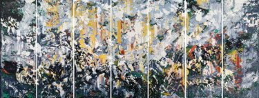 Картина под названием "Abstract 2393" - Alex Senchenko, Подлинное произведение искусства, Акрил Установлен на Деревянная рам…