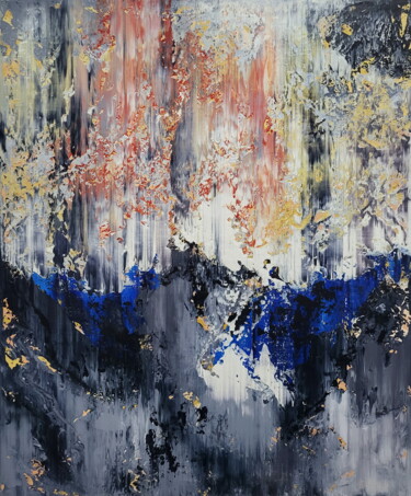 Картина под названием "Abstract 2397" - Alex Senchenko, Подлинное произведение искусства, Акрил Установлен на Деревянная рам…