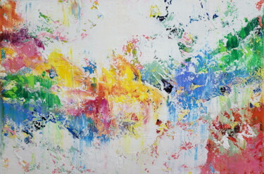 Картина под названием "Abstract 2418" - Alex Senchenko, Подлинное произведение искусства, Акрил Установлен на Деревянная рам…