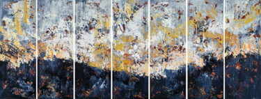 Картина под названием "Abstract 2423" - Alex Senchenko, Подлинное произведение искусства, Акрил Установлен на Деревянная рам…