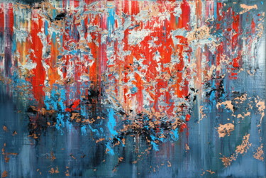 Картина под названием "Abstract 2424" - Alex Senchenko, Подлинное произведение искусства, Акрил Установлен на Деревянная рам…