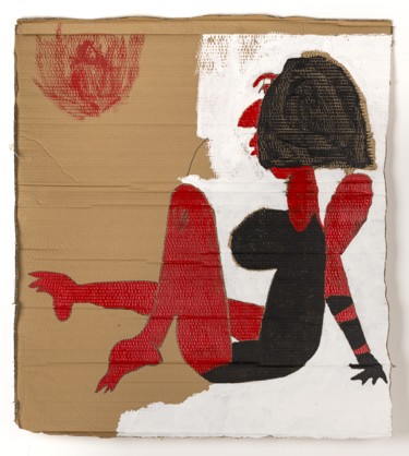 Peinture intitulée "Femme au soleil" par Agnès Marty, Œuvre d'art originale, Acrylique