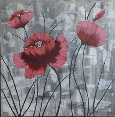 Malerei mit dem Titel "Rosen" von Senida Kalac, Original-Kunstwerk, Acryl