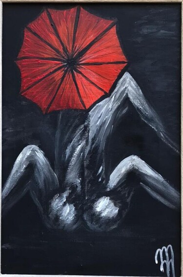 Malarstwo zatytułowany „elles et ombrelle” autorstwa Sensorial, Oryginalna praca, Akryl Zamontowany na Drewniana rama noszy