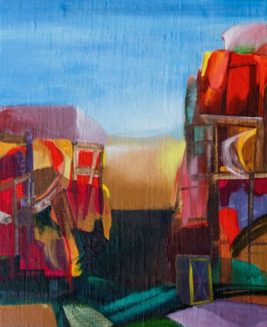 Картина под названием "Slum of life" - Sentio O.M.T., Подлинное произведение искусства, Акрил Установлен на Деревянная панель