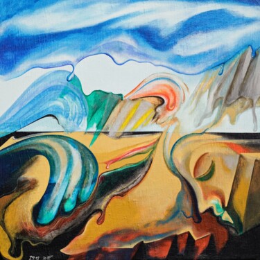 Pintura intitulada "Dream about waves" por Sentio O.M.T., Obras de arte originais, Acrílico Montado em Painel de madeira