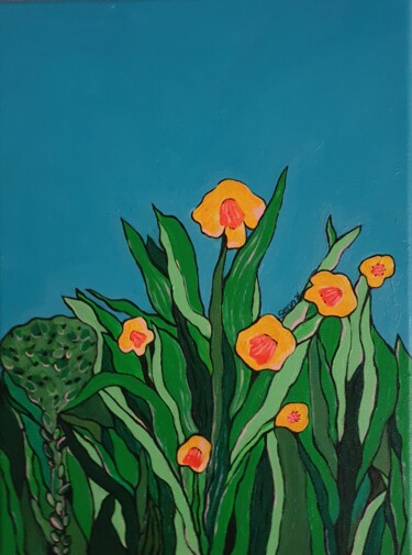 Malerei mit dem Titel "Narcissus" von Seon Young Park, Original-Kunstwerk, Acryl