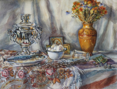 Peinture intitulée "russian-svetlana-ep…" par Svetlana Epishina, Œuvre d'art originale, Aquarelle