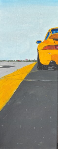 Malerei mit dem Titel "Porsche 911 Turbo 9…" von Sepp Wörle, Original-Kunstwerk, Acryl