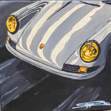 Schilderij getiteld "Porsche 911 model f…" door Sepp Wörle, Origineel Kunstwerk, Acryl
