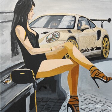 Painting titled "Porsche 991 Gt3 RS…" by Sepp Wörle, Original Artwork, Acrylic